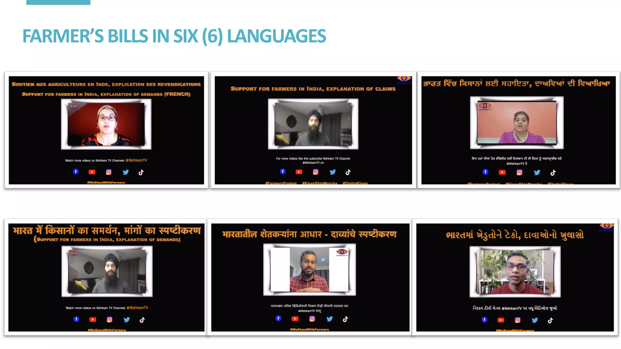 FARMER’S	BILLS	IN	SIX	(6)	LANGUAGES
 