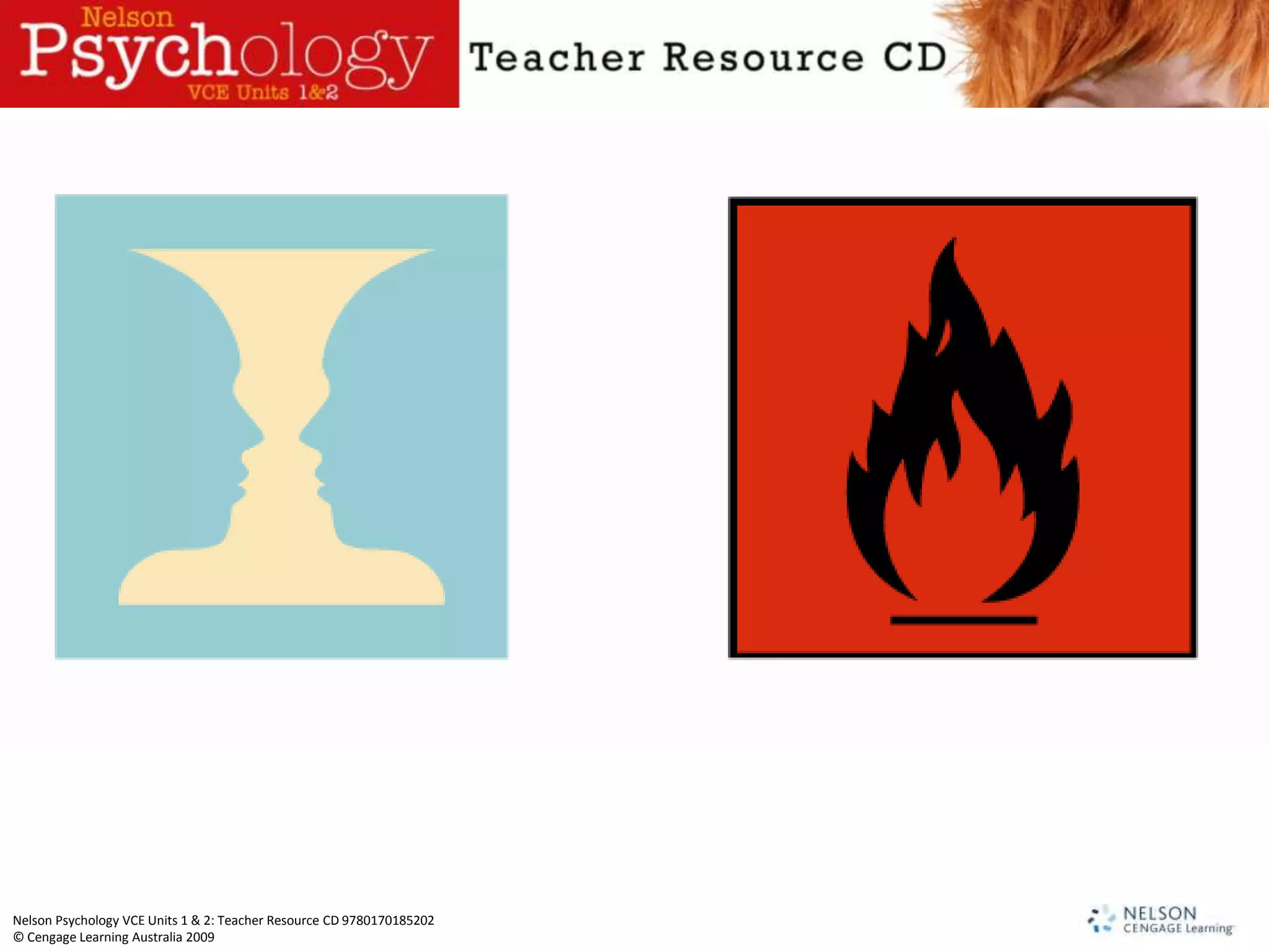 Nelson Psychology VCE Units 1 & 2: Teacher Resource CD 9780170185202
© Cengage Learning Australia 2009
 