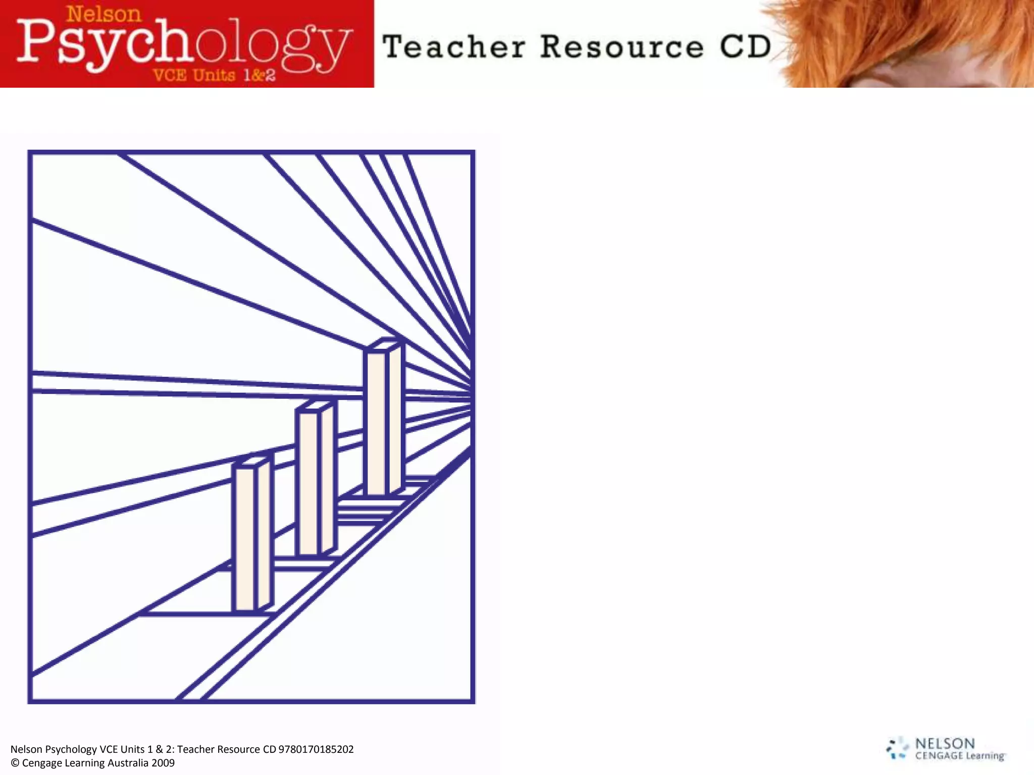 Nelson Psychology VCE Units 1 & 2: Teacher Resource CD 9780170185202
© Cengage Learning Australia 2009
 