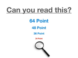 Can you read this?
64 Point
48 Point
36 Point
24 Point
 