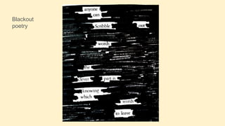 Visual Poetry - an introduction to modern examples of poetry | PPTX