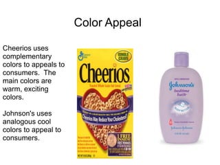 color scheme and appealAlignment   Placing elements within a display so they have clear visual relationship to one another.Right hand alignment