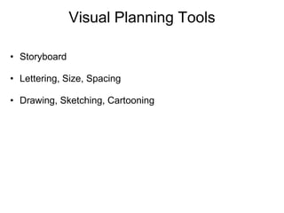 Rule of Thirds, Shape and Balance  "Rule of Thirds" - elements arranged along any of the one-third dividing lines take on importance and liveliness. Shape - use a pattern that attracts and focuses attention. Balance - balance is achieved when the "weight" of the elements in a display is equally distributed.