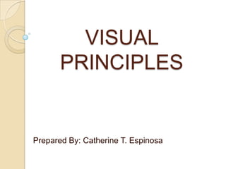 VISUAL PRINCIPLES Prepared By: Catherine T. Espinosa 