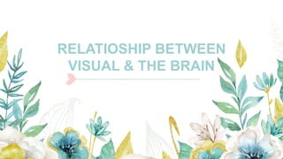 RELATIOSHIP BETWEEN
VISUAL & THE BRAIN
 