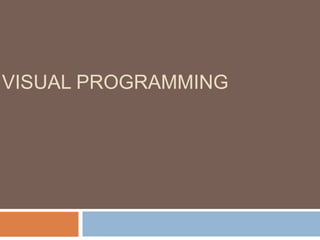 Visual programming | PPT