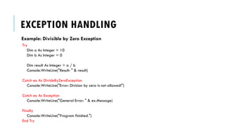 Visual Programming - Exception Handling.pptx