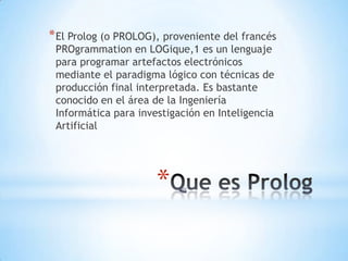 Visual prolog | PPTX