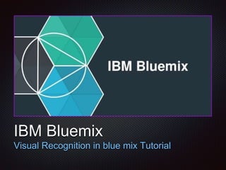 文字
IBM Bluemix
Visual Recognition in blue mix Tutorial
 