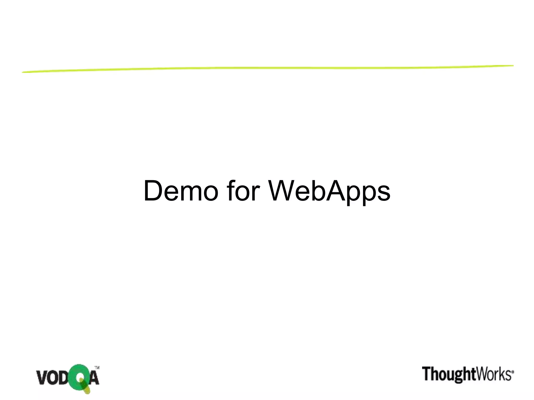 Demo for WebApps
 