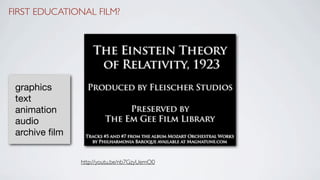 Image Credits
    Slide 1&3:    Wikimedia Commons

    Slide 6:      dsearl               http://www.ﬂickr.com/photos/docsearls

    Slide 6:      DSearls             http://www.ﬂickr.com/photos/docsearls

    Slide 7       Hiroshi77            http://www.ﬂickr.com/photos/hiroshi77/

    Slide 8       Sween                http://www.ﬂickr.com/photos/sween/

    Slide 10:      CalamityJon         http://www.ﬂickr.com/photos/calamityjon/

    Slide 11       Wallyg              http://www.ﬂickr.com/photos/wallyg/6699221929/sizes/o/in/photostream/

    Slide 12:      JulieJordanScott    www.ﬂickr.com/photos/juliejordanscott/with/4543701948/

    Slide 13:      LauraMary           http://www.ﬂickr.com/photos/lauramary/

    Slide 13 :     Ari Helimen         http://www.ﬂickr.com/photos/picsoﬂife/


    Video Links
    Slide 4:     TEDED                http://youtu.be/oZXqORn0z4E

    Slide 11:    Crevasse             http://youtu.be/3SNYtd0Ayt0

    Slide 14:    Relativity 1923      http://youtu.be/nb7GzyUemO0



# Poskole Prague 2012                                                                                          Theo Kuechel
 