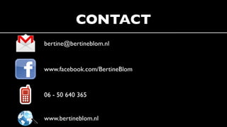Persoonlijke presentatie (creatieve CV) Bertine Blom