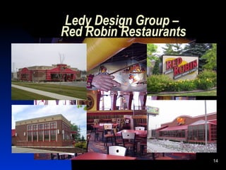 Ledy Design Group –
Red Robin Restaurants




                        14
 