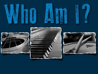 Who Am I?
http://www.ﬂickr.com/photos/
46766162@N00/8075445/

http://www.ﬂickr.com/photos/
91868680@N02/8408580187/

http://www.ﬂickr.com/photos/
39549476@N08/7151291513/

 