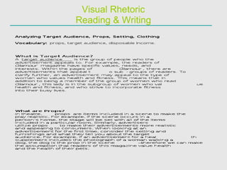 Visual Rhetoric Reading & Writing 