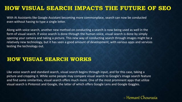 Visual Search and Image Search Optimization Techniques | PPT