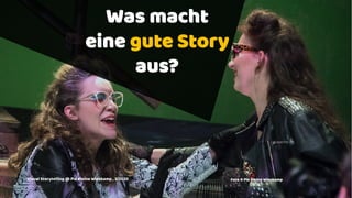 ü Logischer Aufbau
ü Verständlich, konkret,
nachvollziehbar erzählen
ü Eine Hauptbotschaft
ü Keine unwichtigen Details
17
Was macht
eine gute Story
aus?
Foto © Pia Kleine WieskampVisual Storytelling @ Pia Kleine Wieskamp , 3/2020
 