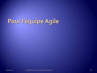 Analyse01/06/2010ExaTech Day Lyon – Visual Studio 201045