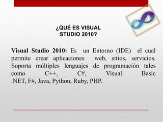 Visual studio 2010 | PPTX