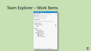 Team Explorer – Work Items
 