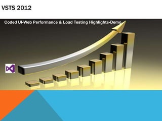 VSTS 2012
Coded UI-Web Performance & Load Testing Highlights-Demo.

December 8, 2013

 