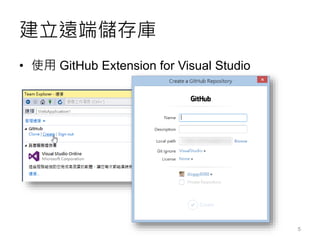 Visual Studio 2015 與 Git 開發實戰 | PPTX