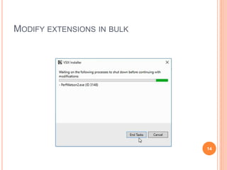 MODIFY EXTENSIONS IN BULK
14
 