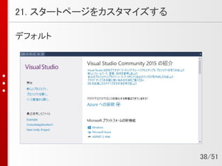 21. スタートページをカスタマイズする
デフォルト
38/51
 
