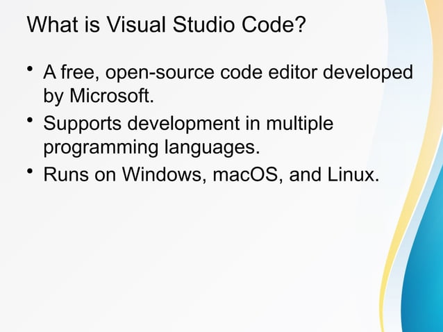 Visual Studio Code Presentation 1 Pptx
