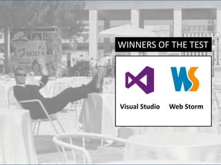 WINNERS OF THE TEST

Visual Studio

Web Storm

 