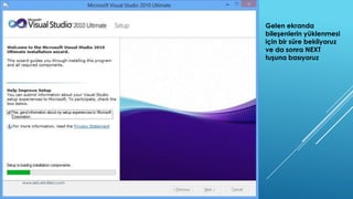 Visual studio kurulumu | PPTX