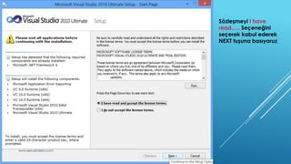 Visual studio kurulumu | PPTX