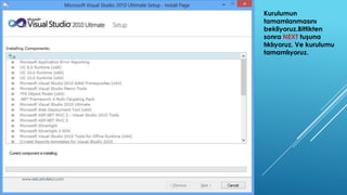 Visual studio kurulumu | PPTX