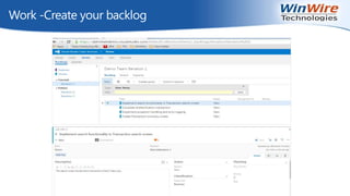 Work -Create your backlog
 