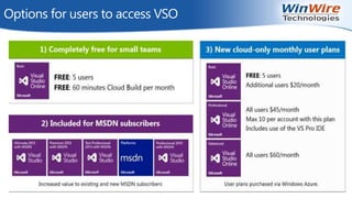 Options for users to access VSO
 