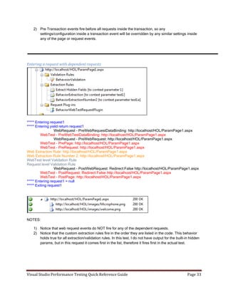 Visual studio performance testing quick reference guide 3 6 | PDF