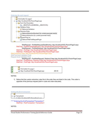 Visual studio performance testing quick reference guide 3 6 | PDF