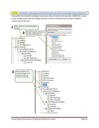 Visual studio performance testing quick reference guide 3 6 | PDF