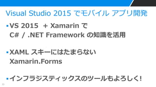 Visual Studio + xamarin で始めるモバイル アプリ開発