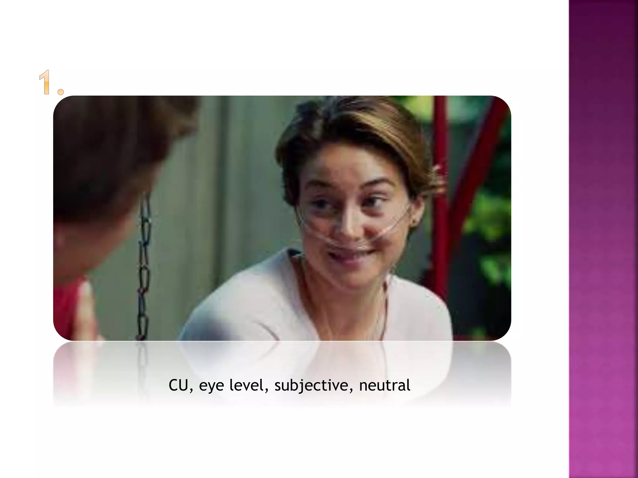 CU, eye level, subjective, neutral