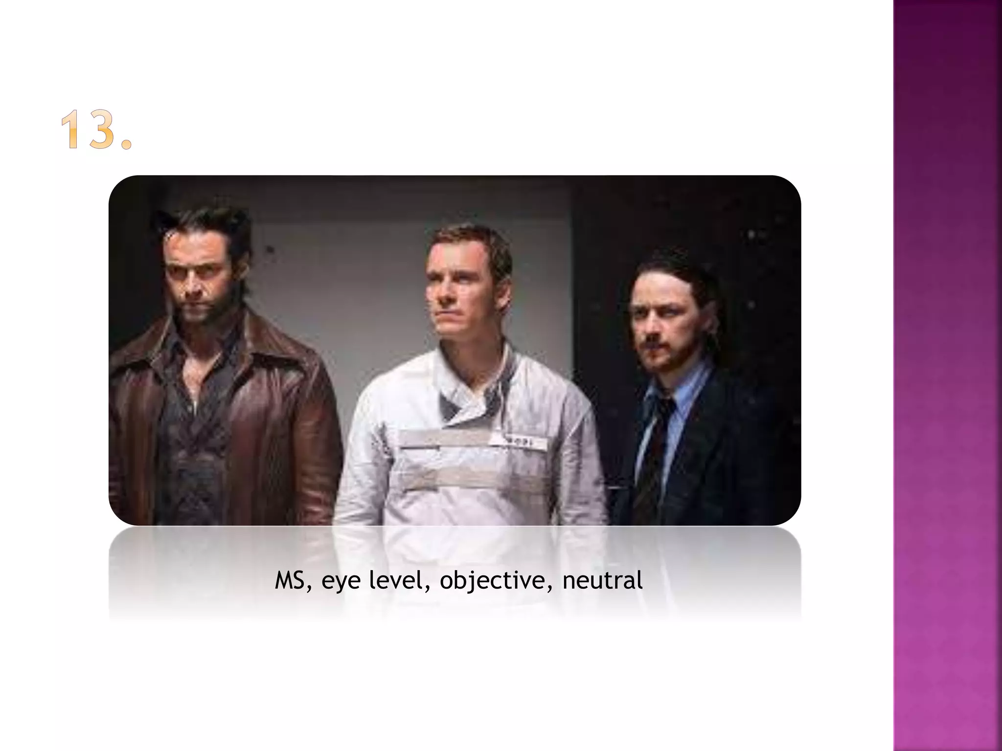 MS, eye level, objective, neutral