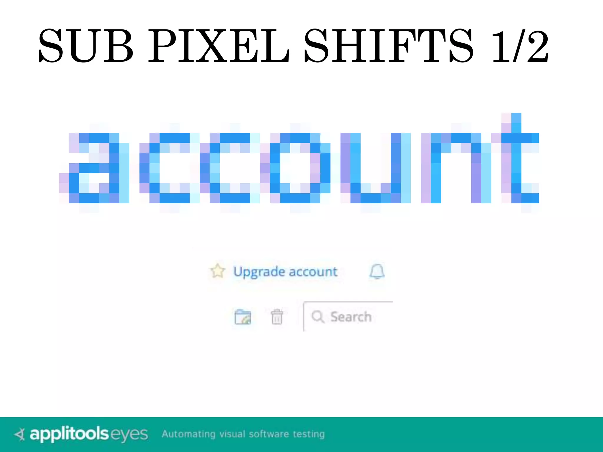 SUB PIXEL SHIFTS 1/2 
 