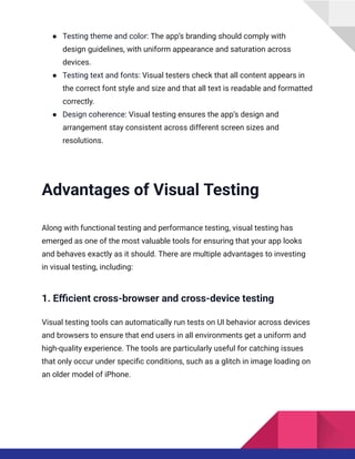 How Visual Testing Fits Into CI/CD Pipelines | PDF