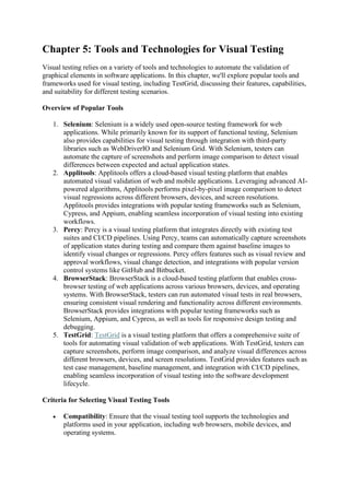 Mastering Visual Testing: A Comprehensive Guide | PDF