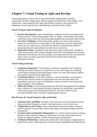 Mastering Visual Testing: A Comprehensive Guide | PDF