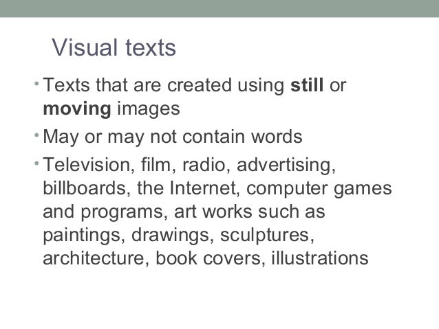 visual text