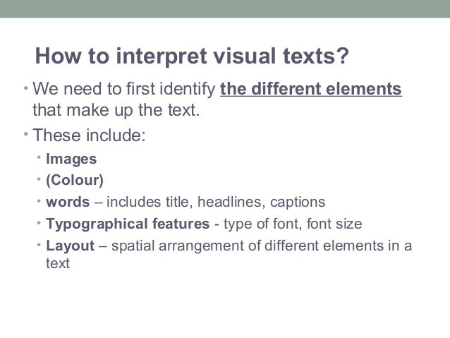 visual text
