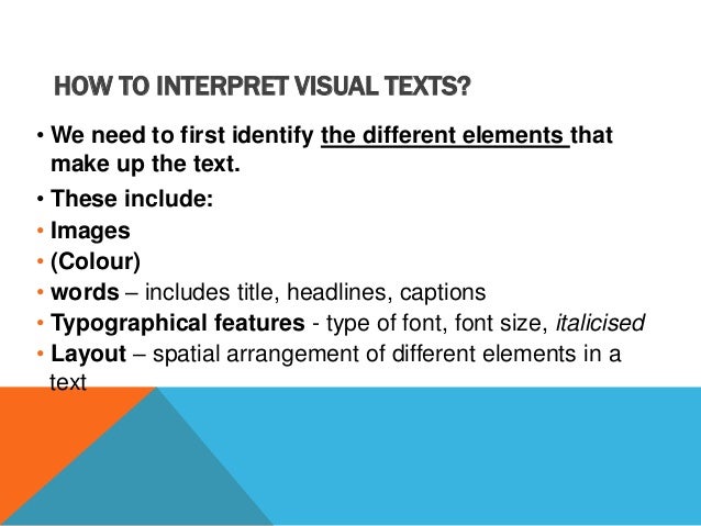 visual text