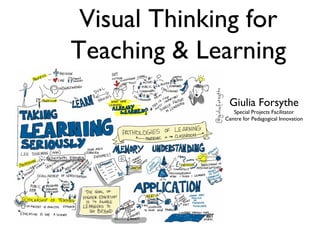 Visual Thinking for
Teaching & Learning
Giulia Forsythe
Special Projects Facilitator
Centre for Pedagogical Innovation
 