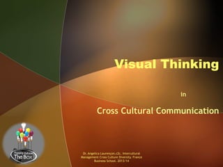 Visual Thinking
in

Cross Cultural Communication

Dr. Angelica Laurençon.c2c. Intercultural
Management Cross Culture Diversity. France
Business School. 2013/14

 